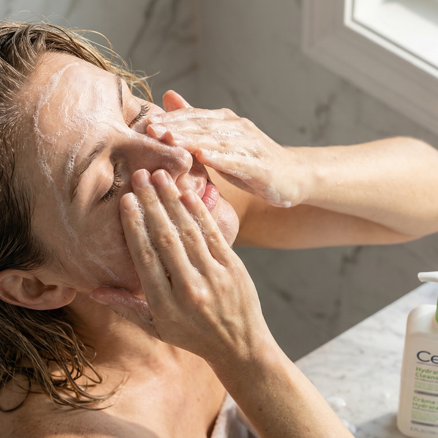 CeraVe Hydrating Cleanser 237ml – Gentle Face Wash for Normal to Dry Skin