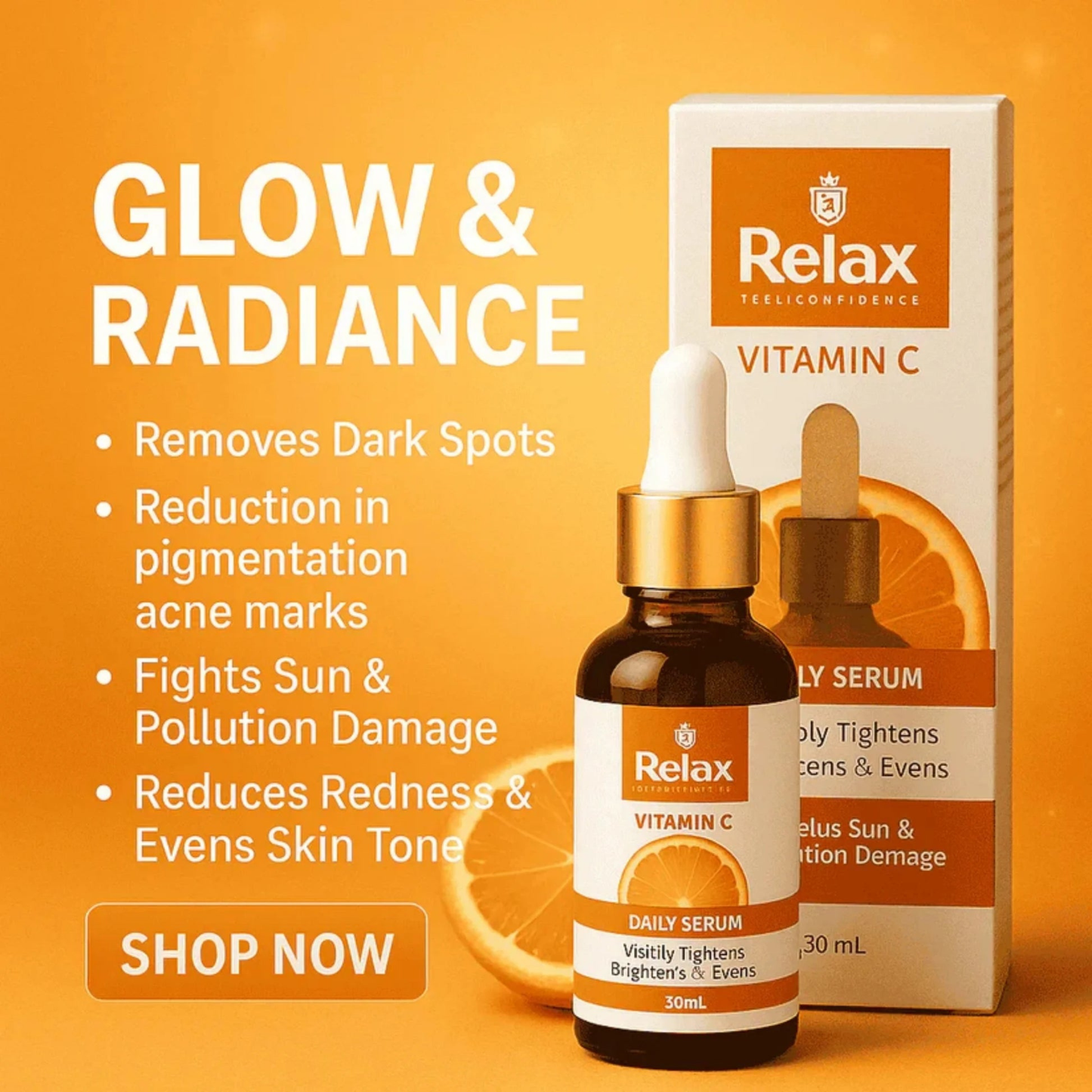 Relax Vitamin C Daily Serum 30ml – Brightening & Glowing Skin Formula