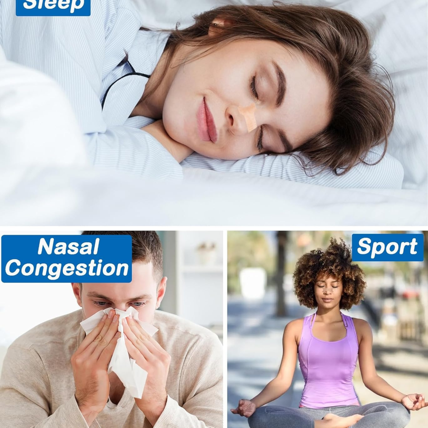 Sleep-Co Magnetic Nose Strips – Anti-Snoring Nasal Dilator Starter Kit