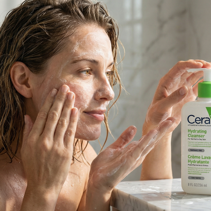 CeraVe Hydrating Cleanser 237ml – Gentle Face Wash for Normal to Dry Skin