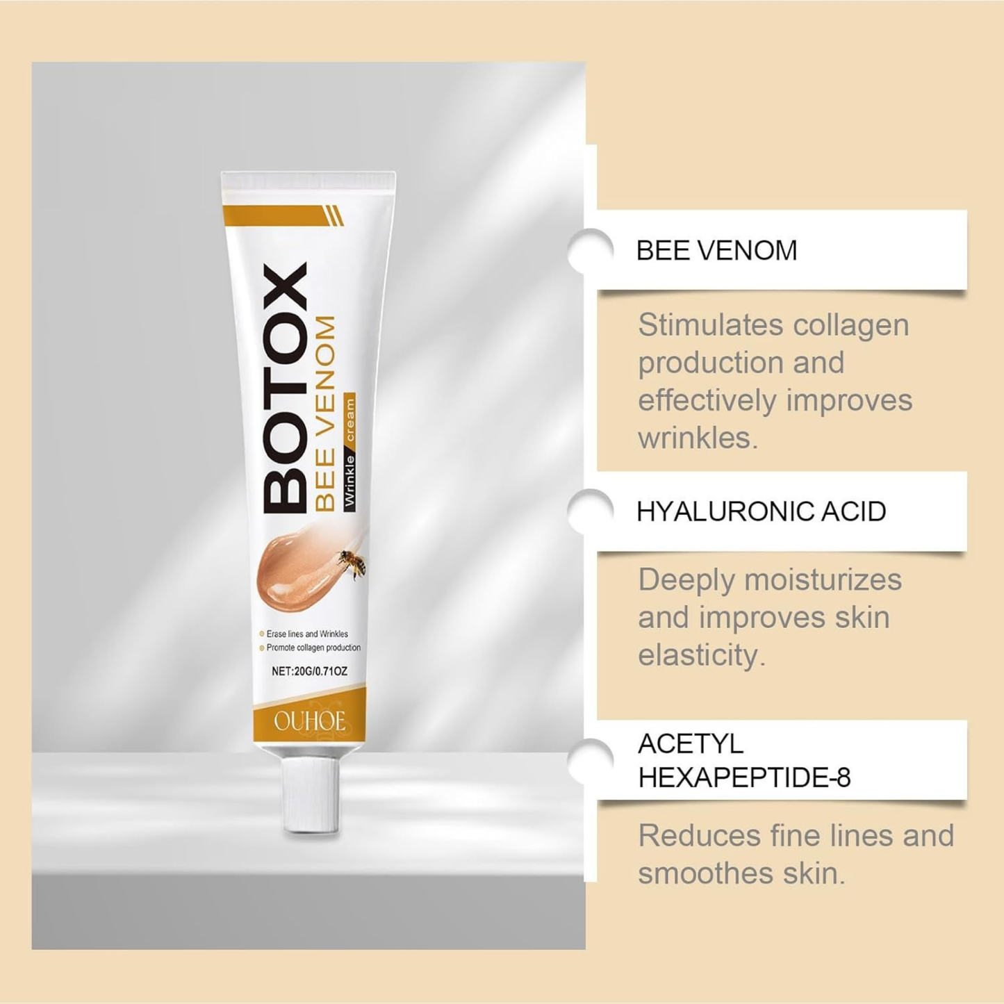 Botox Bee Venom Wrinkle Removal Cream | Anti-Aging & Skin Firming