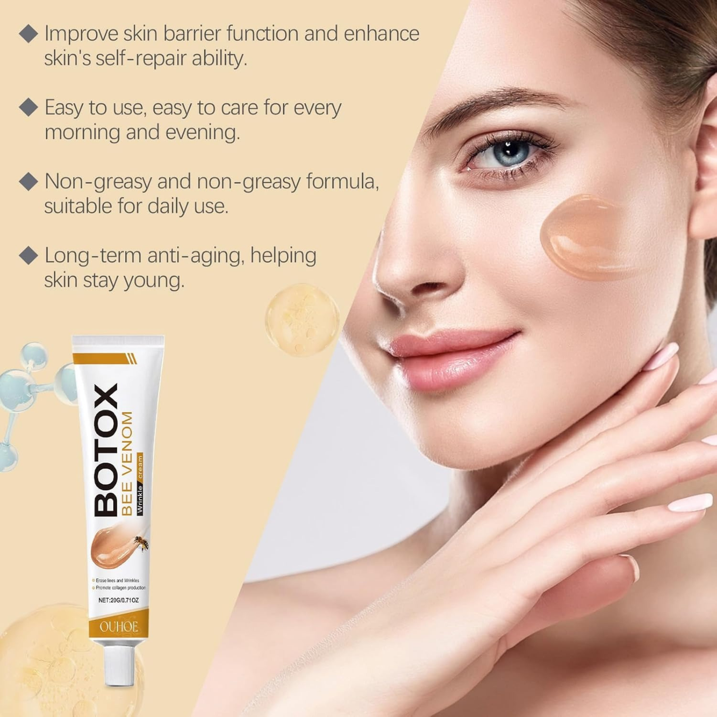 Botox Bee Venom Wrinkle Removal Cream | Anti-Aging & Skin Firming
