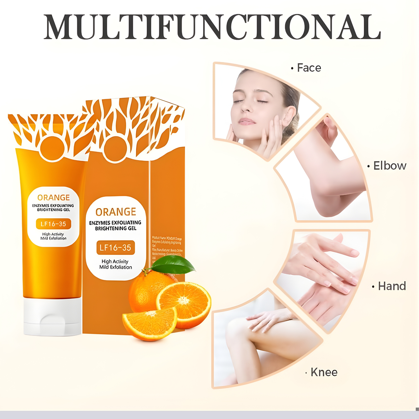 Orange Enzyme Exfoliating Gel – Brightening Face & Body Exfoliator