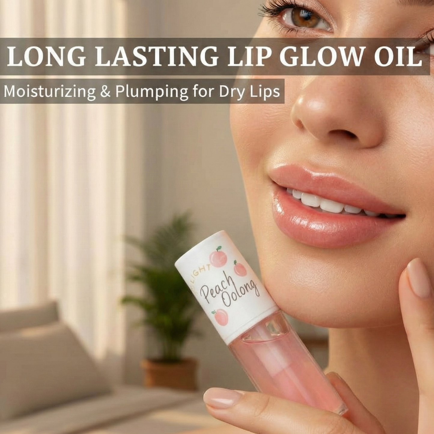 Honey Lip Oil – Hydrating Big Brush Lip Gloss for Soft, Smooth Lips