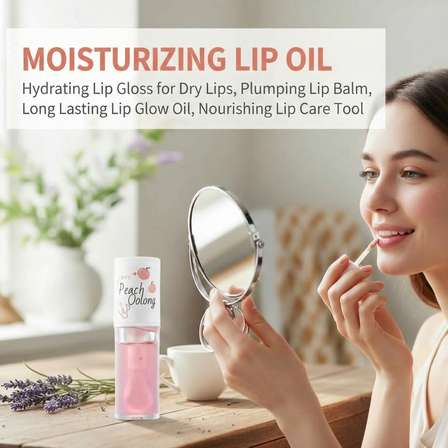 Honey Lip Oil – Hydrating Big Brush Lip Gloss for Soft, Smooth Lips