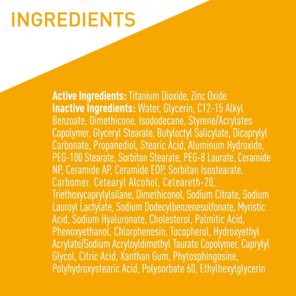 CeraVe Hydrating Mineral Sunscreen SPF 50 – Face Lotion for Sensitive Skin