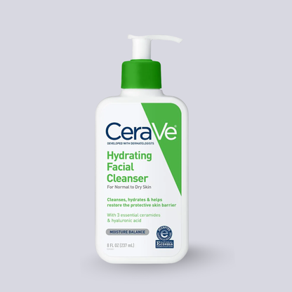CeraVe Hydrating Cleanser 237ml – Gentle Face Wash for Normal to Dry Skin