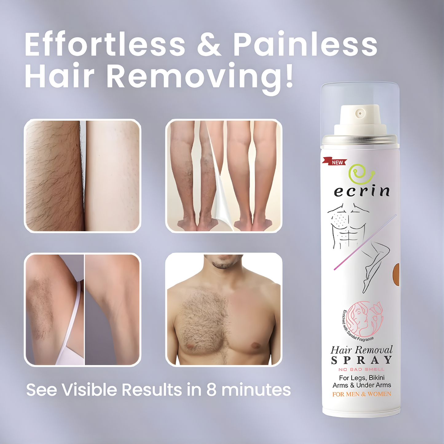 Hair Removal Foaming Spray 200ml – Advanced Formula for Smooth, Refreshing & Painless Hair Removal